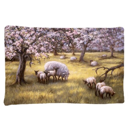 Jensendistributionservices Sheep by Daphne Baxter Fabric Standard Pillowcase MI2557296